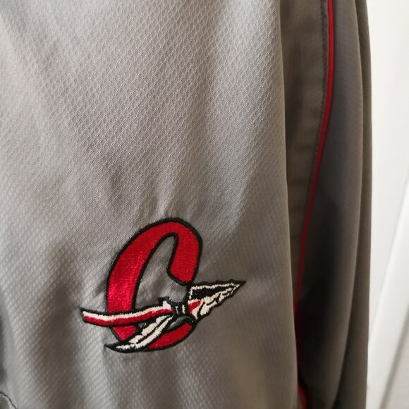 Champion Grey/Red Windbreaker Jacket L Gray/Red Activewear Athleisure Casual - Picture 9 of 12